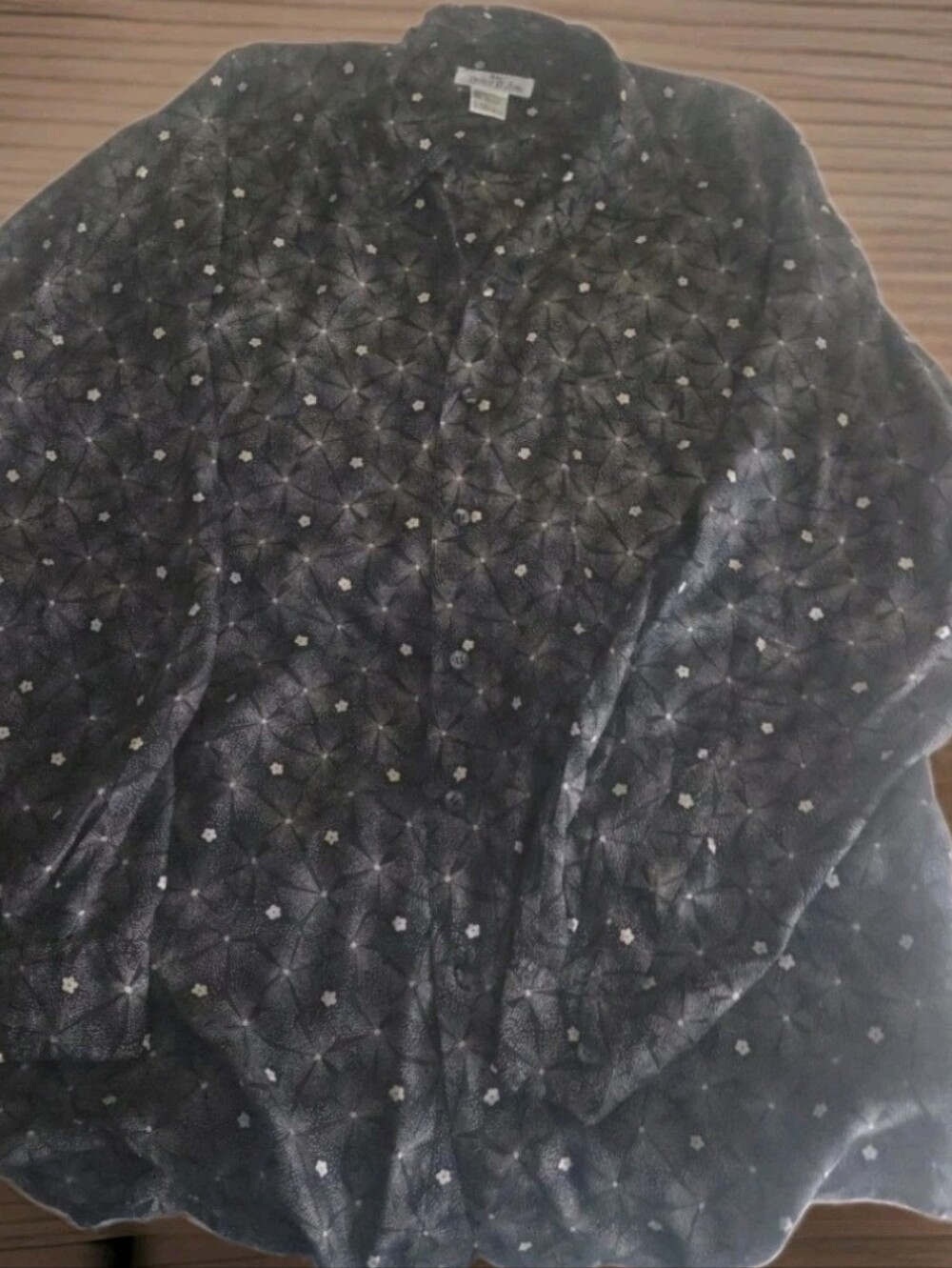 100% Silk Vintage Peter Et. Jon. Dress Shirt Mens Medium